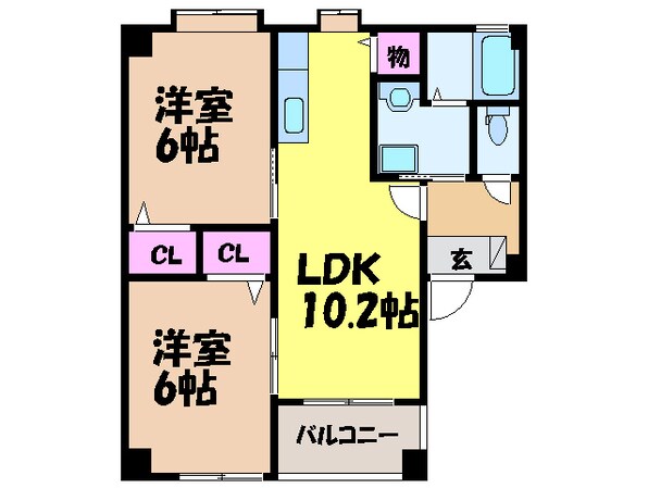 アヴェーク土居田の物件間取画像